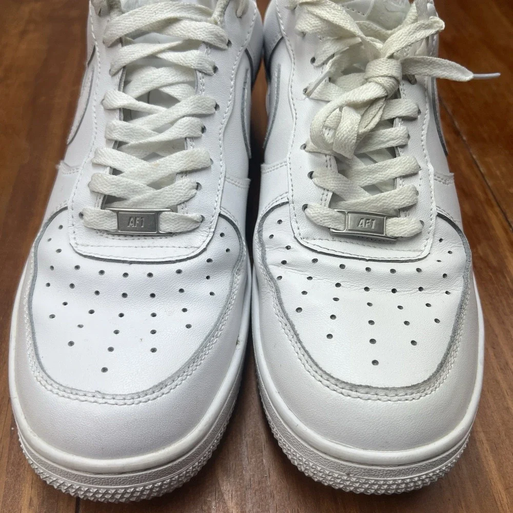 Nike Air Force 1 Low White Leather Sneakers Men's Size 10 Shoes AF1
